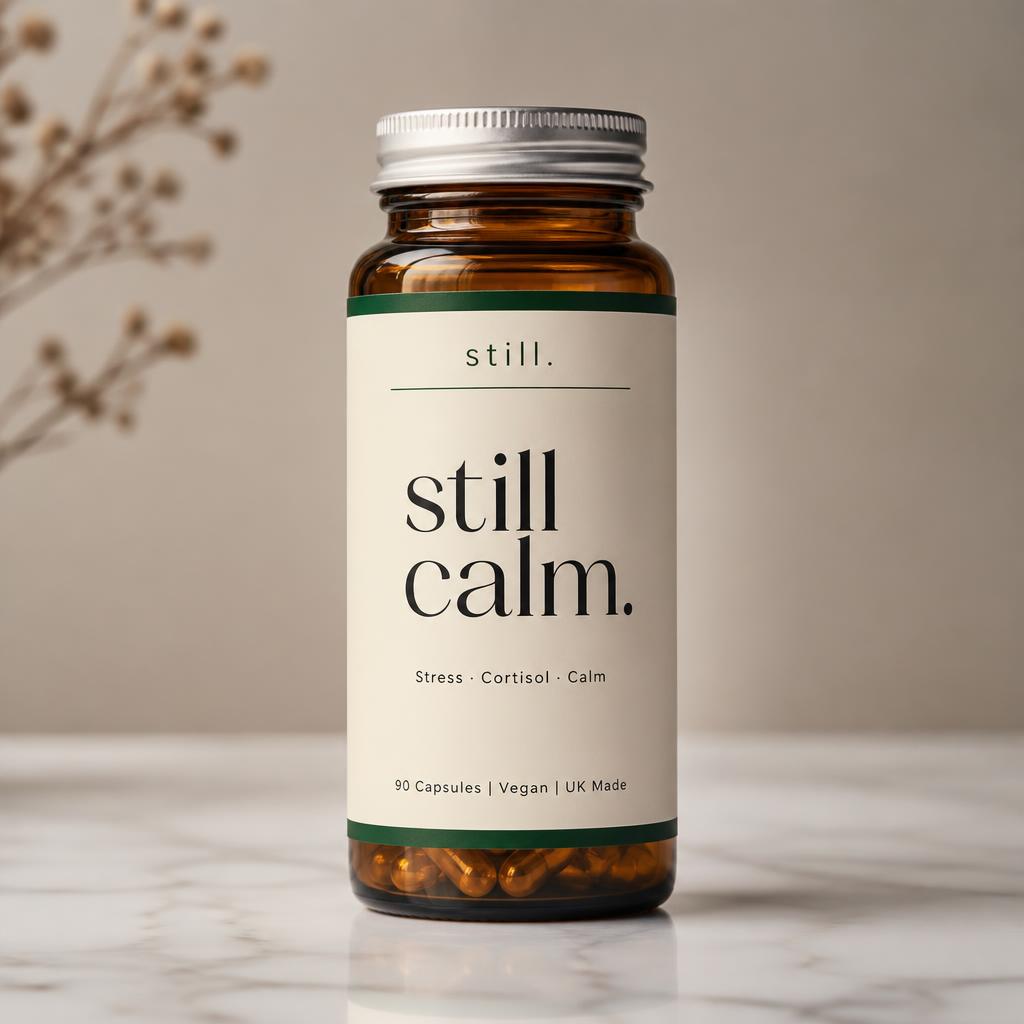 still calm. supplement bottle